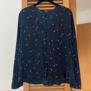 Rails Blouse | Size S | Midnight Blue